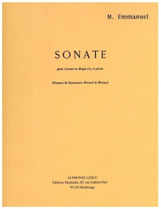 EMMANUEL M.-Sonate per tromba in Sib (cornetta) e pianoforte