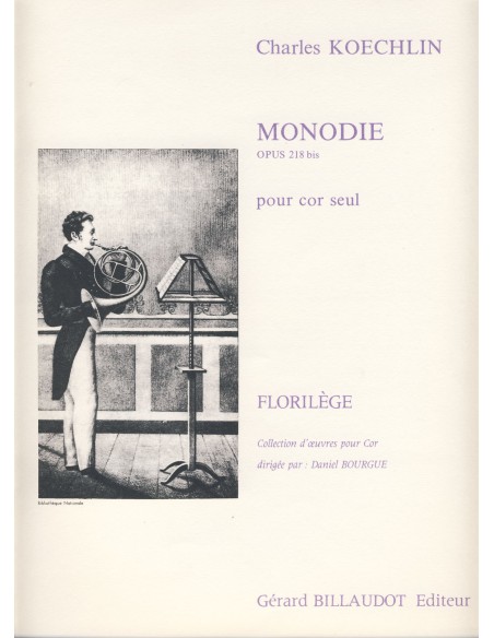 KOECHLIN C.-Monodie Op.218 bis per corno (Bourgue)