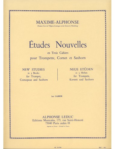 MAXIME ALPHONSE-Nuovi studi Vol.1: 20 studi difficili per tromba
