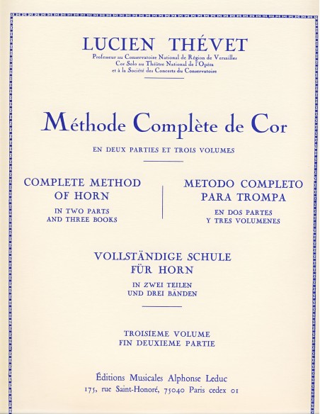 THEVET L.-Methode Completo Vol.3 per Corno