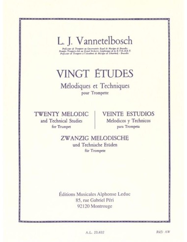 VANNETTELBOSCH L.J.-Studi melodici e tecnici (20) per tromba