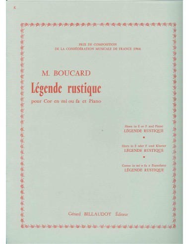BOUCARD M.-Legende Rustique per corno e pianoforte