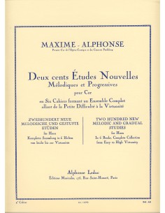 MAXIME ALPHONSE-New Studies Vol.4: 20 Difficult Studies for Horn