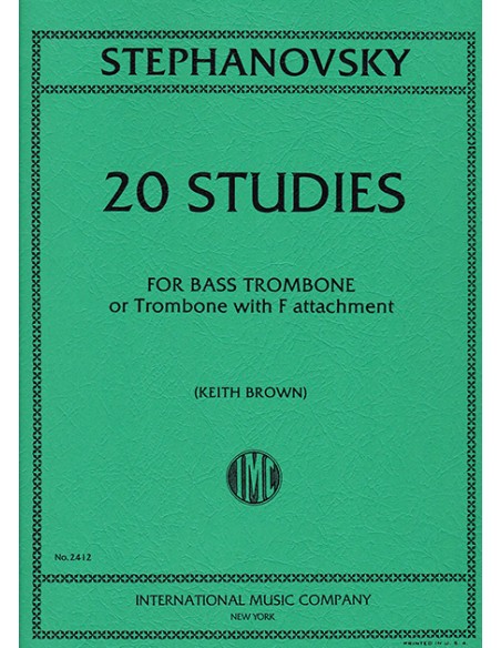 STEPHANOVSKY K.-Studi per trombone basso in fa (tuba) (marrone)