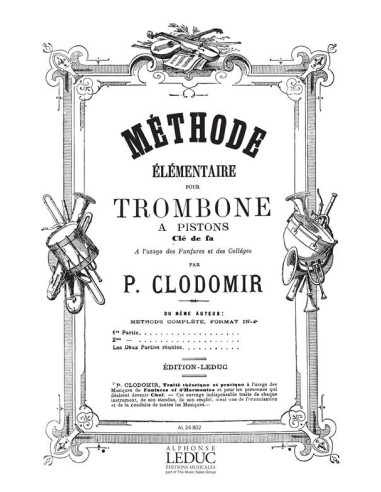 CLODOMIR P.-Methode Elementaire für Kolbenposaune
