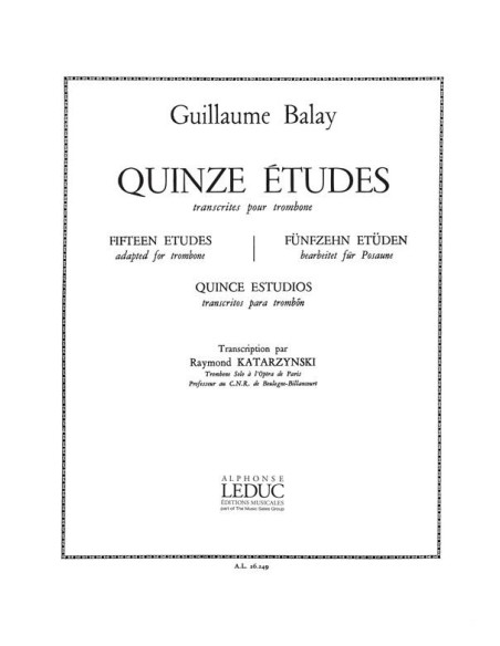 BALAY G.-Studies (15) for Trombone (Katarzynski)