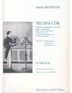BOURGUE D.-Techni Cor Vol.5: Transpositionen für Horn
