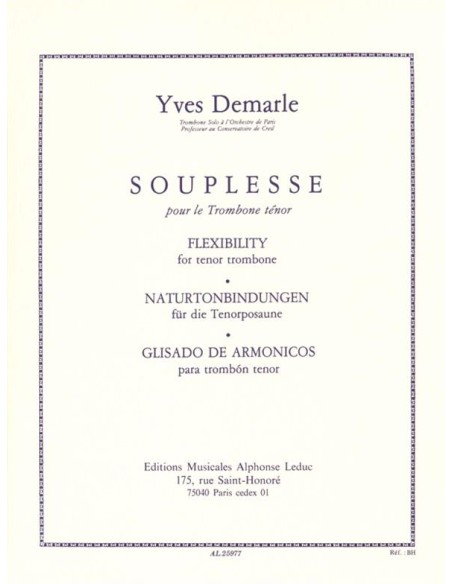 DEMARLE Y.-Souplesse (Studi) per trombone tenore