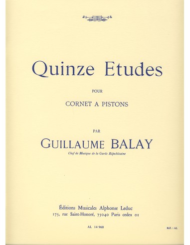 BALAY G.-Studies (15) for Trumpet (Cornet)