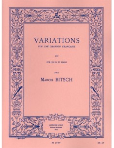 BITSCH M.-Variations sur une Chanson Française per corno e pianoforte