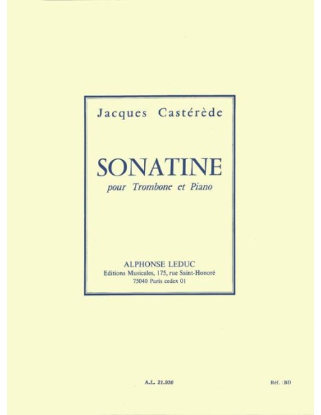 CASTEREDE J.-Sonatine per trombone e pianoforte