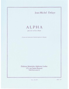 DEFAYE J.M.-Alpha pour cor et piano