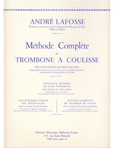 LAFOSSE A.-Complete Method Vol.3 für Stabposaune