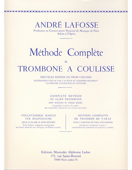 LAFOSSE A.-Complete Method Vol.3 für Stabposaune