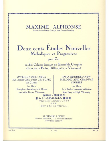 MAXIME ALPHONSE-Nuovi Studi Vol.2: 40 Studi Facili per Corno