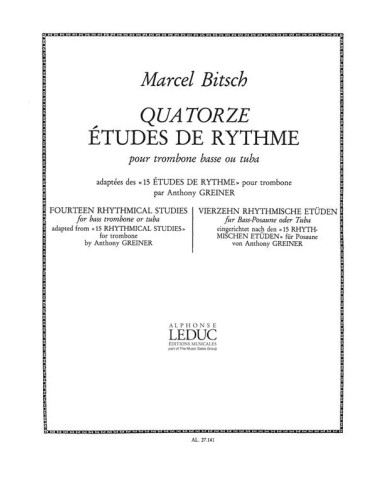 BITSCH M.-Studi di ritmo (14) per tuba (trombone) (Greiner)