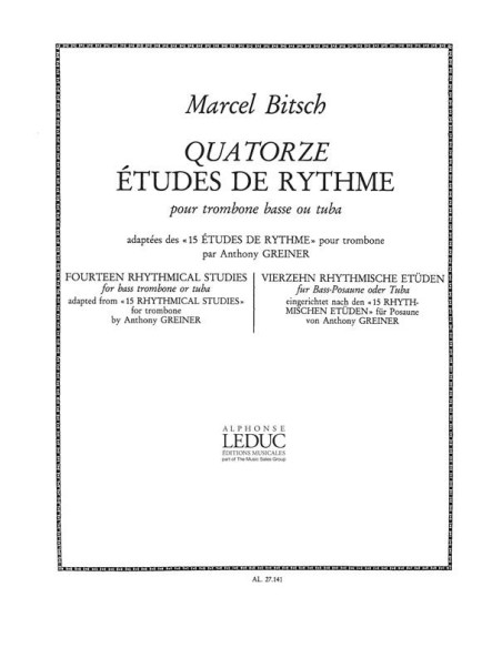 BITSCH M.-Rhythm Studies (14) for Tuba (Trombone) (Greiner)
