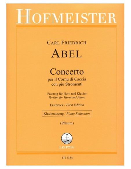 ABEL C.F.-Concerto per corno e pianoforte (Pflaum)