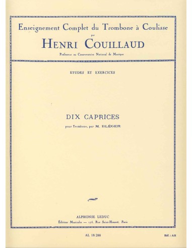 BLEGER M.-Caprichos (10) for Trombone (Couillaud)