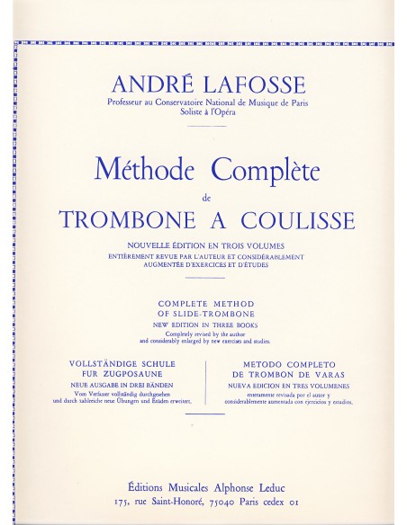 LAFOSSE A.-Complete Method Vol.2 for Rod Trombone