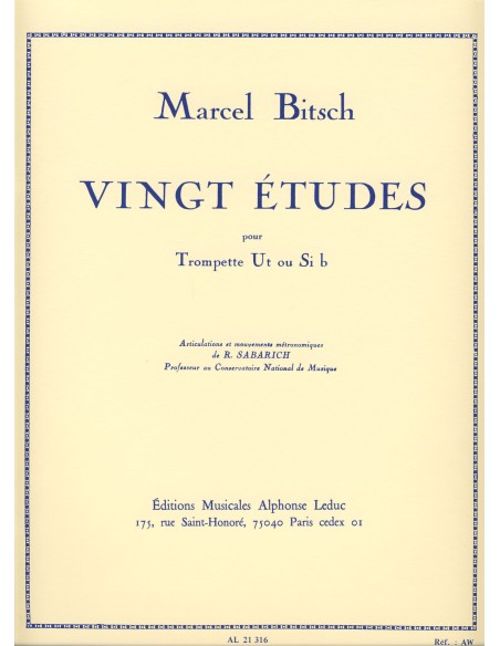 BITSCH M.-Etüden (20) für Trompete (Sabarich)