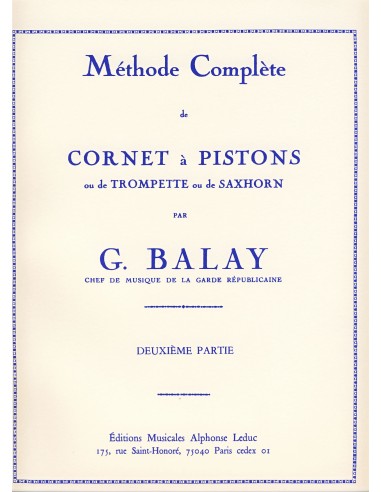 BALAY G.-Methode Complete Vol.2 per Tromba (Cornetta)