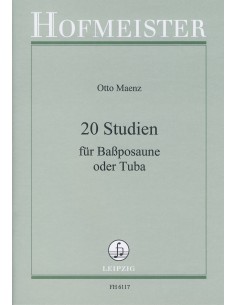 MAENZ O.-Studies (20) pour trombone basse (tuba)