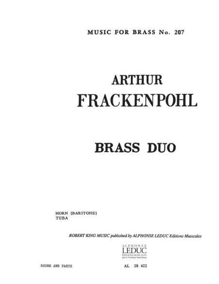 FRACKENPOHL A.-Duo in ottone per corno e tuba