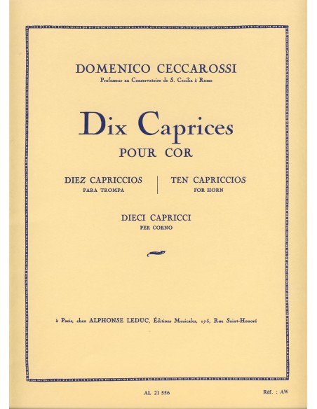 CECCAROSSI D.-Caprichos (10) per corno