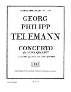 TELEMANN G.P.-Konzert für 4 Hörner oder 4 Trompeten oder 4 Klarinetten (König)