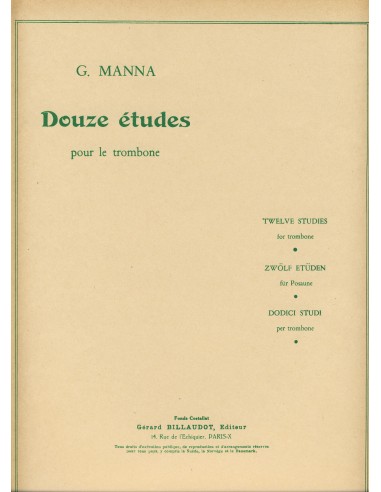 MANNA G.-Studi (12) per Trombone Tenore