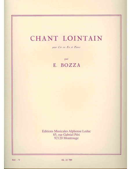 BOZZA E.-Chant Lointain per corno e pianoforte