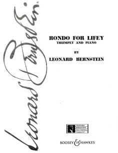 BERNSTEIN L.-Rondo for Lifey pour trompette et piano