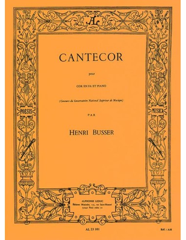 BUSSER H.-Cantecor Op.77 per corno e pianoforte