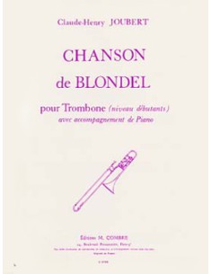 JOUBERT C.H.-Chanson de Blondel per trombone e pianoforte