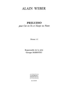 WEBER A.-Preludio per corno e pianoforte (arpa)