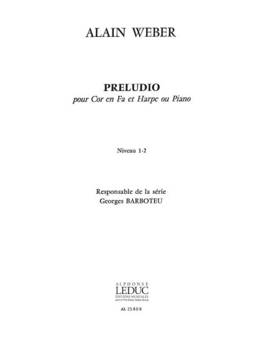 WEBER A.-Preludio per corno e pianoforte (arpa)