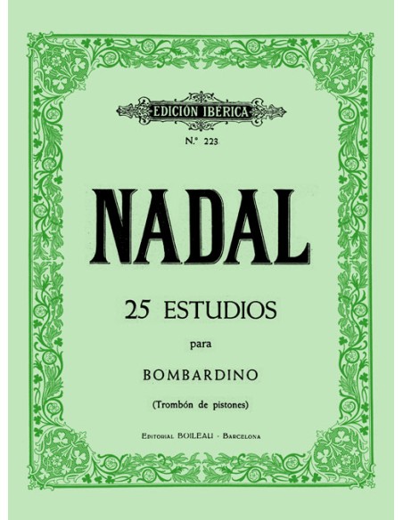 NADAL J.-Studies (25) per trombone ed eufonio