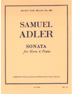 ADLER S.-Sonata per corno e pianoforte