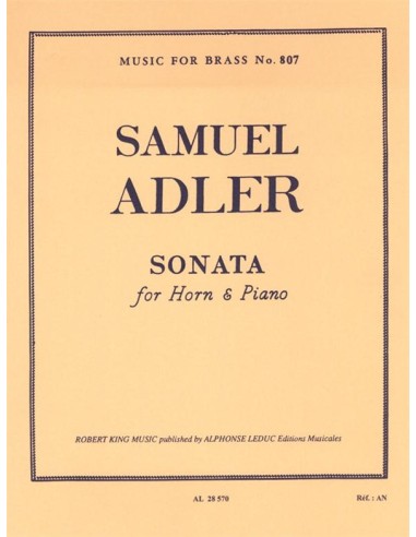 ADLER S.-Sonata per corno e pianoforte