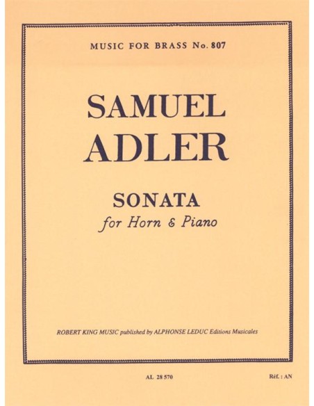 ADLER S.-Sonata per corno e pianoforte