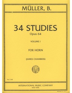 MULLER B.-Studi Op.64 Vol.1: 34 Studi per corno (Chambers)