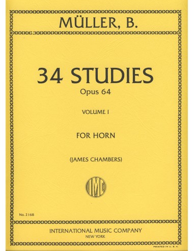 MULLER B.-Studi Op.64 Vol.1: 34 Studi per corno (Chambers)