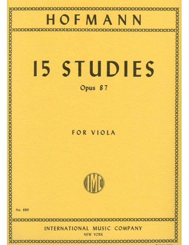 HOFMANN R.-Studies (15) Op.87 for Viola