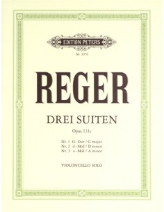 REGER M.-Suites (3) Op.131c pour violoncelle