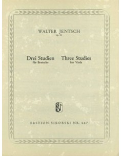 JENTSCH W.-Studi (3) Op.36 per Viola