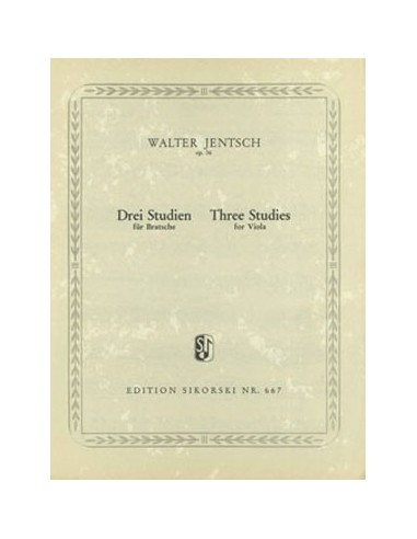 JENTSCH W.-Studi (3) Op.36 per Viola