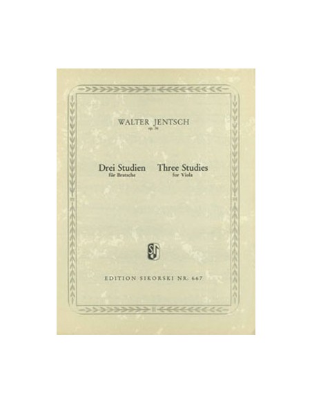 JENTSCH W.-Studi (3) Op.36 per Viola
