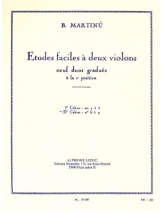 MARTINU B.-Easy Studies 2nd for 2 Violins