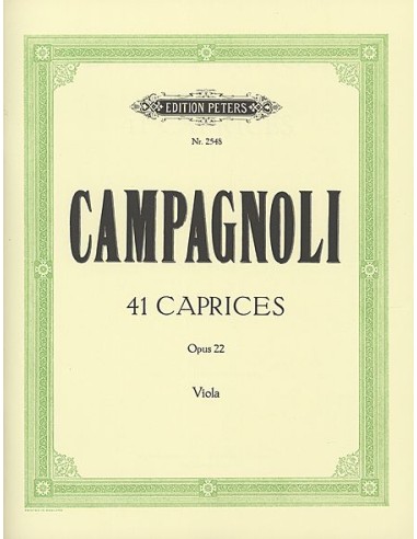 CAMPAGNOLI B.-Caprichos (41) Op.22 per Viola (Hermann)
